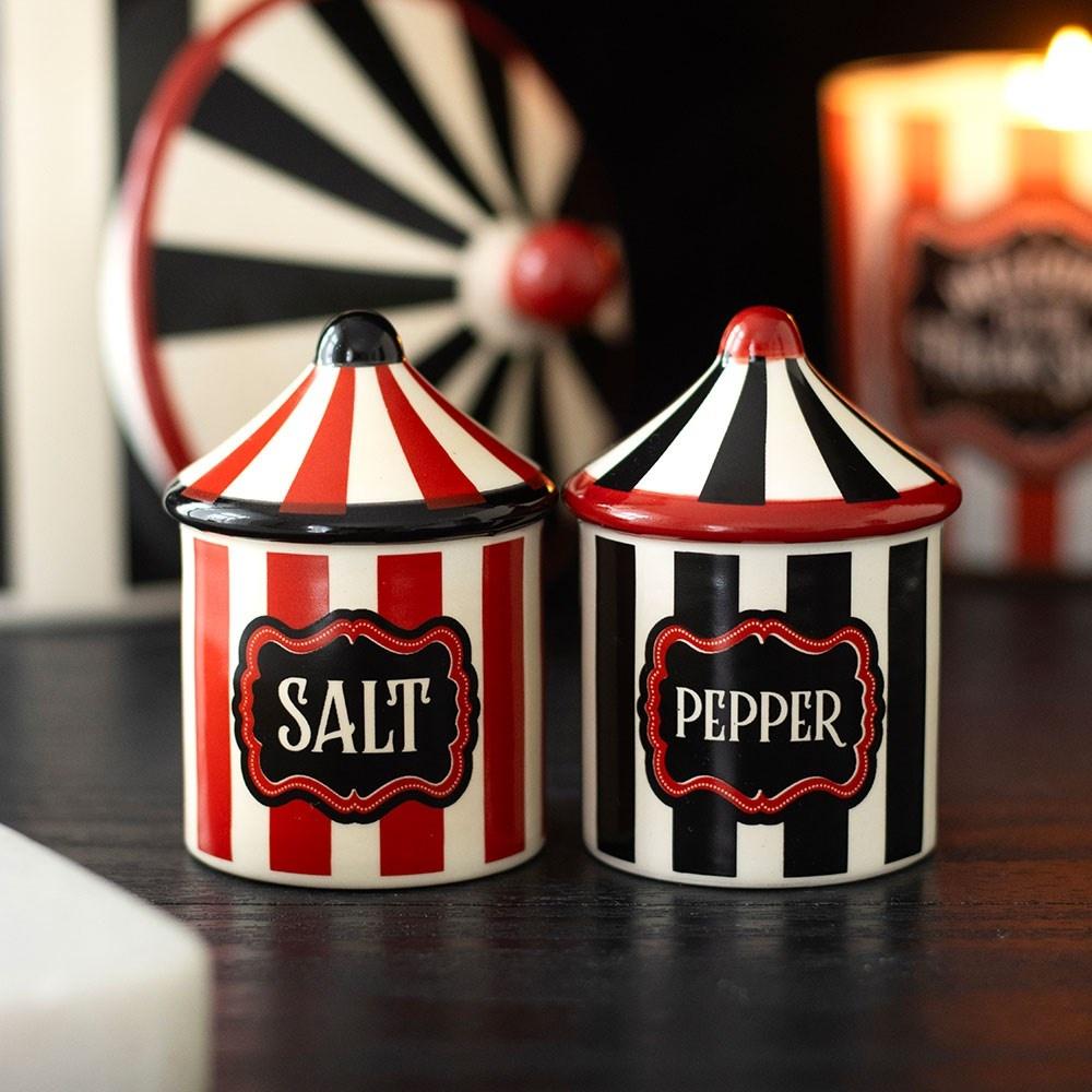Something Different - Circus Tent Salz und Pfefferstreuer - Schwarz/Weiß